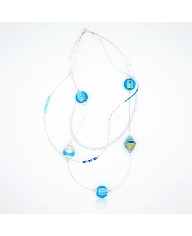 Mid-Length Blue Necklace