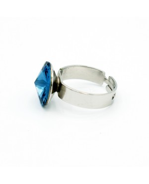 Bague solitaire bleu foncé Bagues "solitaire" en cristal