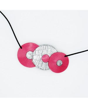 Collier long argent et rose Sautoirs ou colliers longs