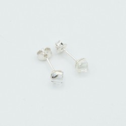 Small transparent cube earrings