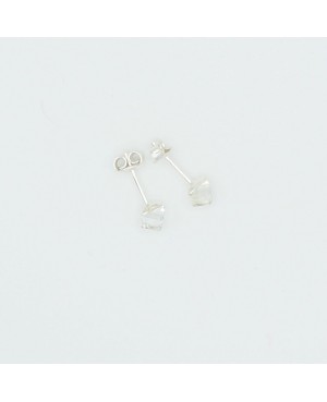 Petites boucles d'oreilles cubes transparents Puces ou clous d'oreilles
