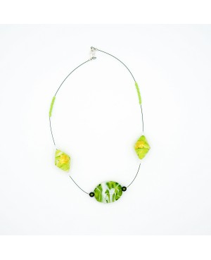 Green choker necklace Choker necklaces