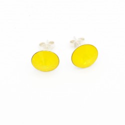 Puces d'oreilles "jaune opal"