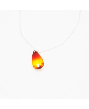 Yellow and red teardrop pendant Beaded pendants