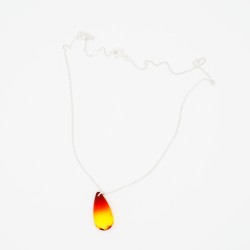 Yellow and red teardrop pendant