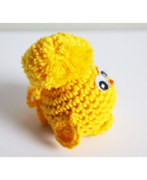 Bijou de sac - Piou-piou jaune avec attache sur la tête Bijoux de sac