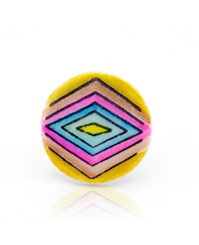 Bague losanges multicolores