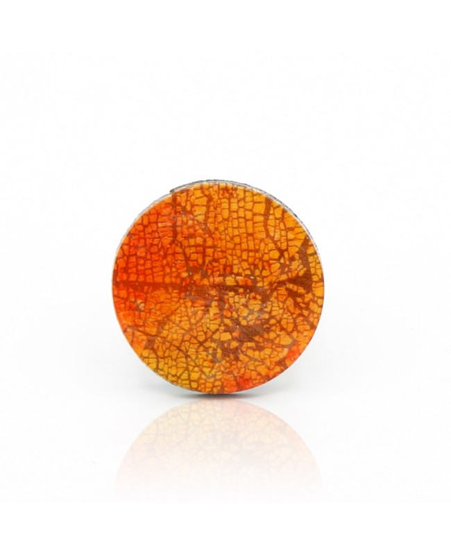 Bague orange craquelée