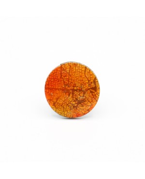 Bague orange craquelée Bagues gourmandes et en pâte polymère