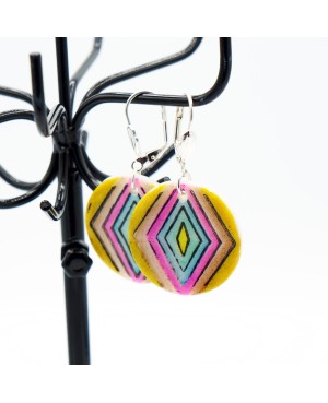 copy of Bucles d'oreilles mandalas oranges Handcrafted earrings