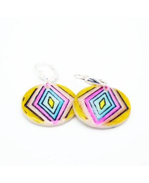 copy of Bucles d'oreilles mandalas oranges Handcrafted earrings