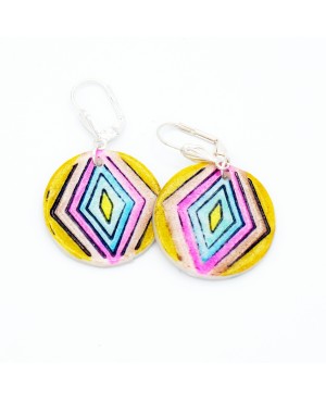 copy of Bucles d'oreilles mandalas oranges Handcrafted earrings