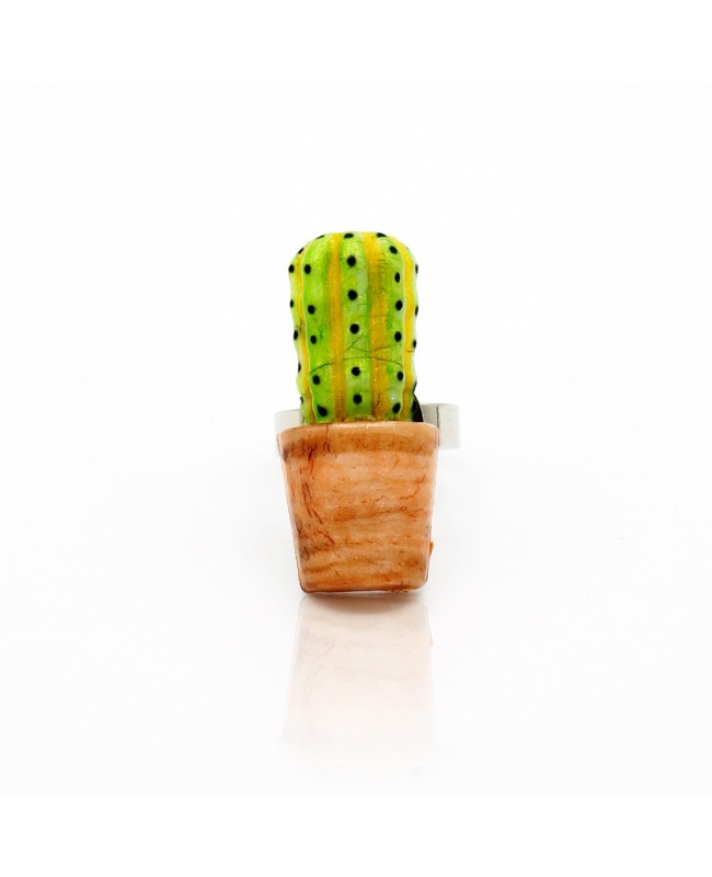 Bague ajustable cactus