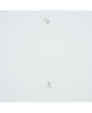 copy of Very small, discreet, oval, black pendant with a silver chain Beaded pendants