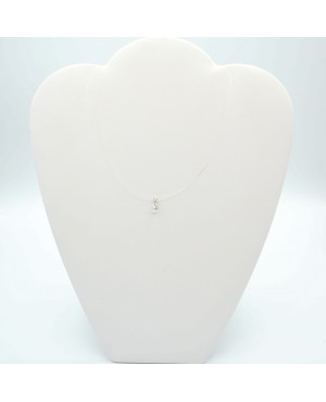 copy of Very small, discreet, oval, black pendant with a silver chain Beaded pendants