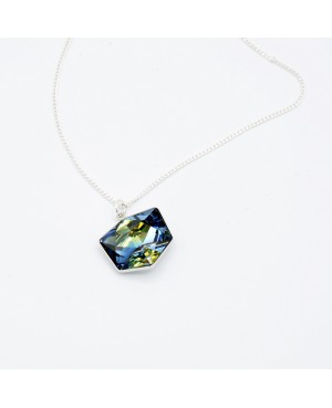 copy of Very small, discreet, oval, black pendant with a silver chain Beaded pendants