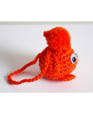 Piou-piou orange (oiseau) bijou de sac Bijoux de sac