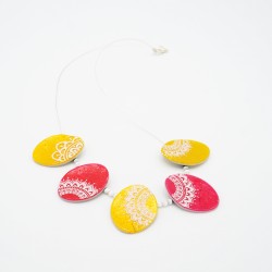 Orange and red necklace