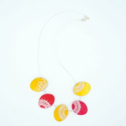 Orange and red necklace