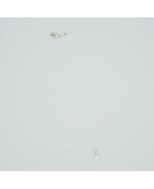 Petit pendentif transparent, rond avec son bord ciselé Pendentifs en perles et cristal