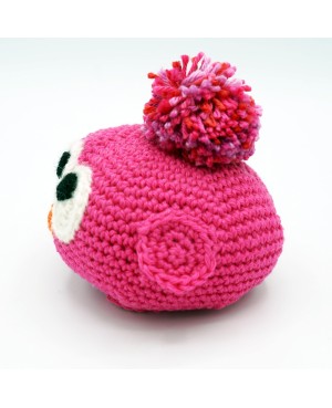 Le Nibou rose réalisé au crochet Doudous et amigurumis