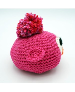 Le Nibou rose réalisé au crochet Doudous et amigurumis