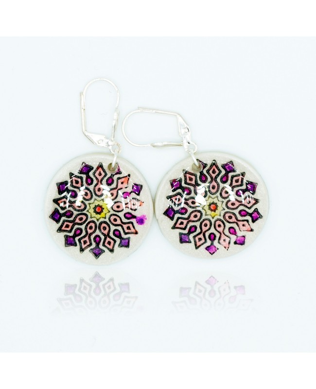 copy of Bucles d'oreilles mandalas oranges Handcrafted earrings
