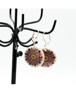 copy of Bucles d'oreilles mandalas oranges Handcrafted earrings