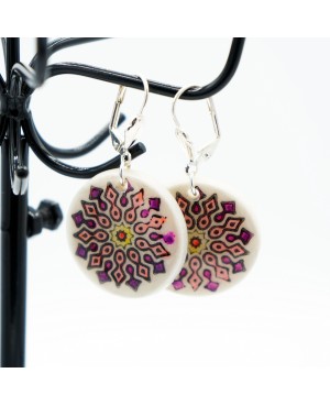 copy of Bucles d'oreilles mandalas oranges Handcrafted earrings