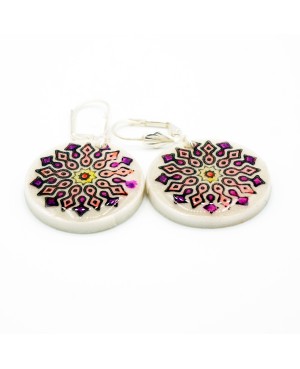 copy of Bucles d'oreilles mandalas oranges Handcrafted earrings