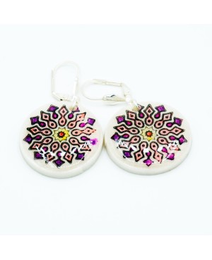 copy of Bucles d'oreilles mandalas oranges Handcrafted earrings