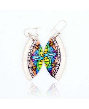 Multicolored Mandala Earrings Handcrafted earrings