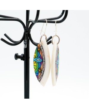 Multicolored Mandala Earrings Handcrafted earrings