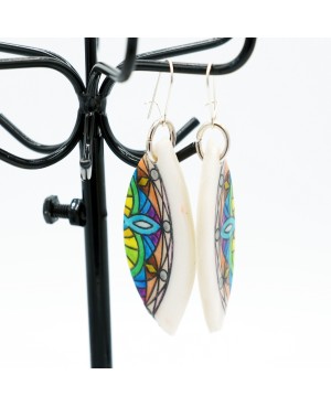 Multicolored Mandala Earrings Handcrafted earrings