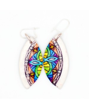 Multicolored Mandala Earrings Handcrafted earrings