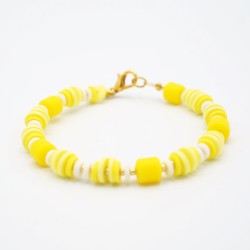 Bracelet jaune et blanc