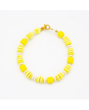 Bracelet jaune et blanc Bracelets
