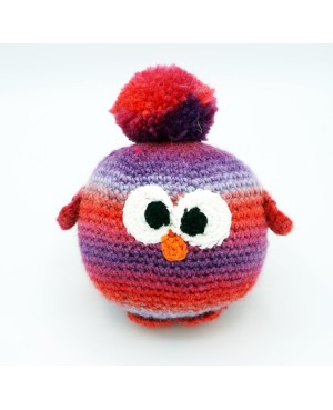 Le Nibou rose et violet réalisé au crochet Doudous et amigurumis