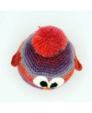 Le Nibou rose et violet réalisé au crochet Doudous et amigurumis