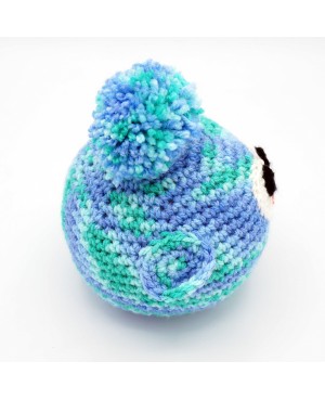 Le Nibou bleu et vert réalisé au crochet Doudous et amigurumis
