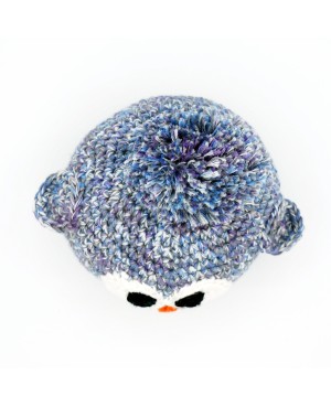 Le Nibou bleu gris réalisé au crochet Doudous et amigurumis
