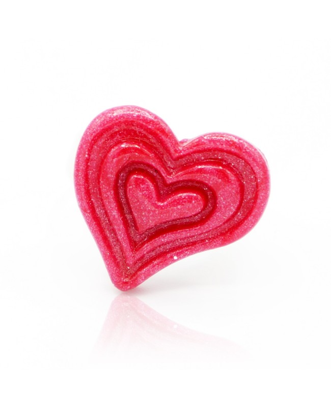 Bague pour enfant coeur rose