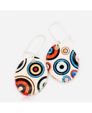 Multicolored Circle Earrings Handcrafted earrings