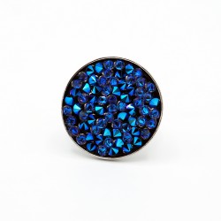 copy of Large black ring with Swarovski crystal top