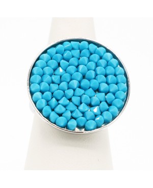 copy of Large black ring with Swarovski crystal top Bead and Swarovski crystal rings