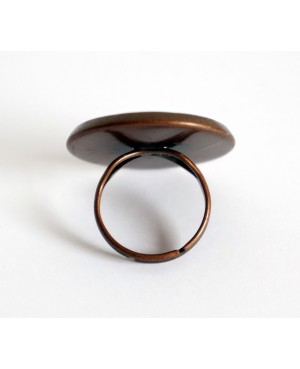 Bague ajustable jaune et rouge Bagues en peinture et résine