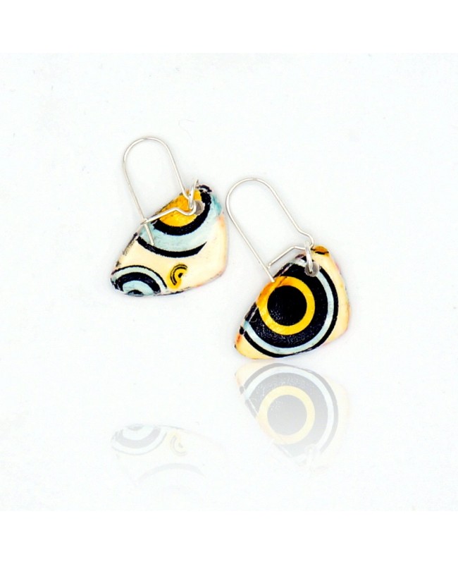 Colorful Circle Statement Earrings Handcrafted earrings