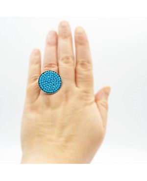 copy of Large black ring with Swarovski crystal top Bead and Swarovski crystal rings