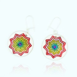 Multicolored star earrings