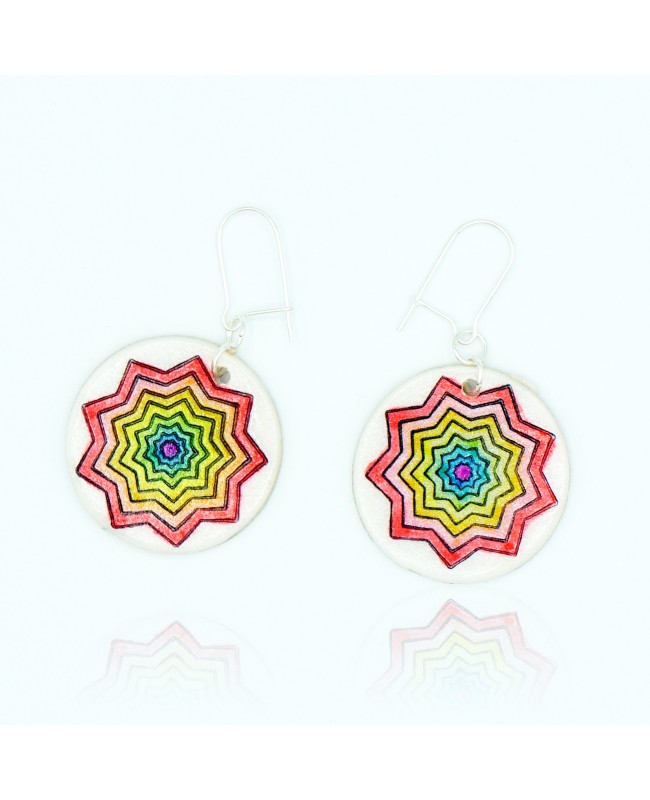 Multicolored star earrings